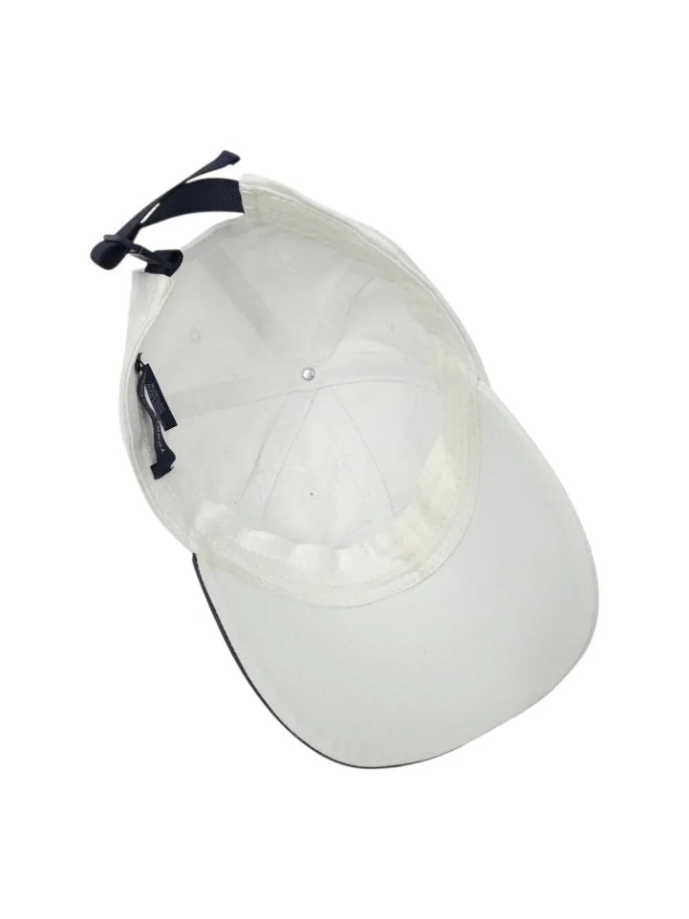 Tommy Hilfiger Flag Logo Patch Striped Baseball Cap White Dad Hat Strapback